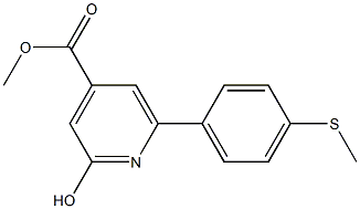 METHYL 2-HYDROXY-6-(4-(METHYLTHIO)PHENYL)PYRIDINE-4-CARBOXYLATE Struktur