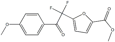 2,2-DIFLUORO-2-(5-METHOXYCARBONYL-2-FURYL)-1-[4-(METHOXY)PHENYL]ETHANONE Structure