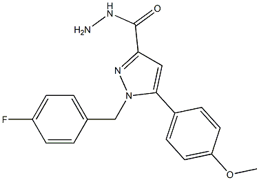 1-(4-FLUOROBENZYL)-5-(4-METHOXYPHENYL)-1H-PYRAZOLE-3-CARBOHYDRAZIDE Structure