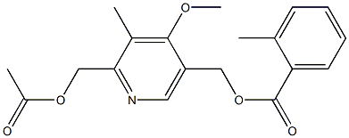2-ACETOXYMETHYL-5-(2-METHYLBENZOYLOXYMETHYL)-4-METHOXY-3-METHYLPYRIDINE Structure