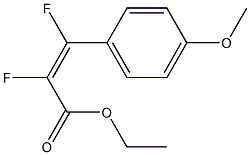 ETHYL (Z)-2,3-DIFLUORO-3-(4-METHOXYPHENYL)-2-PROPENOATE Struktur