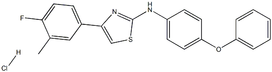 (4-(4-FLUORO-3-METHYLPHENYL)(2,5-THIAZOLYL))(4-PHENOXYPHENYL)AMINE, HYDROCHLORIDE Struktur