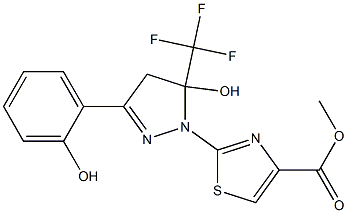 METHYL 2-[5-HYDROXY-3-(2-HYDROXYPHENYL)-5-(TRIFLUOROMETHYL)-4,5-DIHYDRO-1H-PYRAZOL-1-YL]-1,3-THIAZOLE-4-CARBOXYLATE