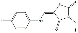 3-ETHYL-5-(((4-FLUOROPHENYL)AMINO)METHYLENE)-2-THIOXO-1,3-THIAZOLIDIN-4-ONE