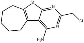 2-(CHLOROMETHYL)-6,7,8,9-TETRAHYDRO-5H-CYCLOHEPTA[4,5]THIENO[2,3-D]PYRIMIDIN-4-AMINE Struktur