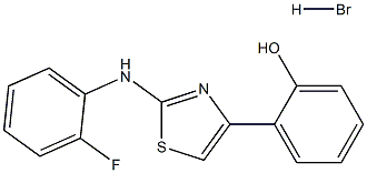 2-(2-FLUOROPHENYL)AMINO-4-(2-HYDROXYPHENYL)THIAZOLE HYDROBROMIDE Struktur