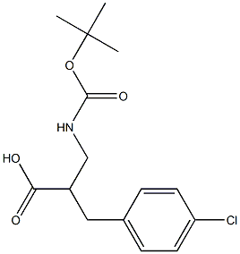 2-(TERT-BUTOXYCARBONYLAMINO-METHYL)-3-(4-CHLORO-PHENYL)-PROPIONIC ACID Struktur