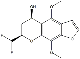 CIS-7-DIFLUOROMETHYL-4,9-DIMETHOXY-5H-FURO-[3,2-G]-CHROMANE-5-OL Structure