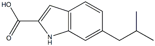 6-ISOBUTYL-1H-INDOLE-2-CARBOXYLIC ACID Struktur