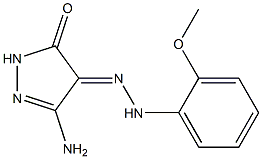 (4E)-3-AMINO-1H-PYRAZOLE-4,5-DIONE 4-[(2-METHOXYPHENYL)HYDRAZONE] Struktur