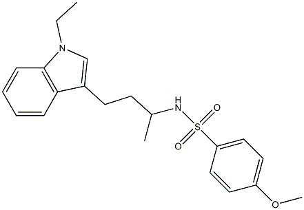 N-[3-(1-ETHYL-1H-INDOL-3-YL)-1-METHYLPROPYL]-4-METHOXYBENZENESULFONAMIDE Structure