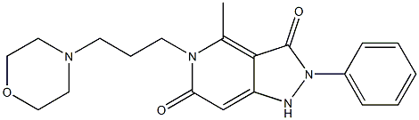 4-METHYL-5-[3-(4-MORPHOLINYL)PROPYL]-2-PHENYL-1H-PYRAZOLO[4,3-C]PYRIDINE-3,6(2H,5H)-DIONE Structure