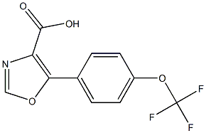 5-(4-TRIFLUOROMETHOXYPHENYL)-1,3-OXAZOLE-4-CARBOXYLIC ACID Struktur