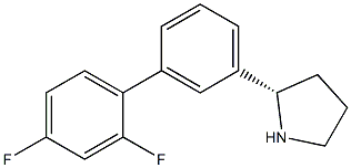 (2S)-2-[3-(2,4-DIFLUOROPHENYL)PHENYL]PYRROLIDINE Struktur