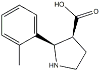 (2R,3S)-2-(2-METHYLPHENYL)PYRROLIDINE-3-CARBOXYLIC ACID Struktur