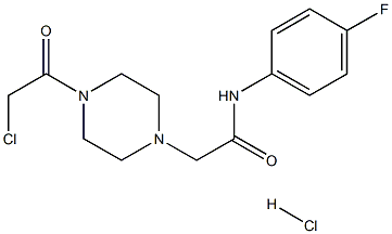 2-[4-(CHLOROACETYL)PIPERAZIN-1-YL]-N-(4-FLUOROPHENYL)ACETAMIDE HYDROCHLORIDE Struktur