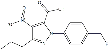 1-[(4-FLUOROMETHYL)PHENYL]-3-PROPYL-4-NITRO-1H-PYRAZOLE-5-CARBOXYLIC ACID Struktur