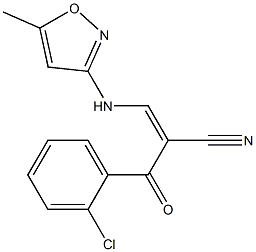 2-((2-CHLOROPHENYL)CARBONYL)-3-((5-METHYLISOXAZOL-3-YL)AMINO)PROP-2-ENENITRILE Structure