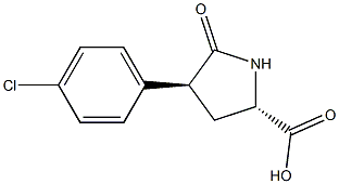 5-OXO-(+/-)-TRANS-4-(4-CHLOROPHENYL)-PYRROLIDINE-2-CARBOXYLIC ACID Struktur