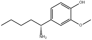 4-((1R)-1-AMINOPENTYL)-2-METHOXYPHENOL Struktur