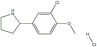 2-(3-CHLORO-4-METHOXYPHENYL)PYRROLIDINE HYDROCHLORIDE Struktur