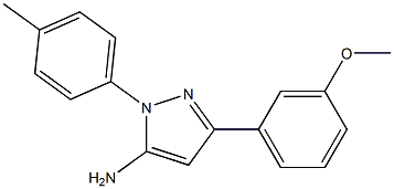 3-(3-METHOXYPHENYL)-1-(4-METHYLPHENYL)-1H-PYRAZOL-5-AMINE Struktur