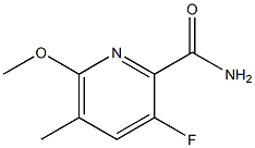 3-FLUORO-6-METHOXY-5-METHYLPYRIDINE-2-CARBOXAMIDE Struktur