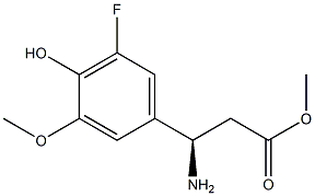 METHYL (3R)-3-AMINO-3-(5-FLUORO-4-HYDROXY-3-METHOXYPHENYL)PROPANOATE Struktur
