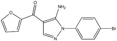 (5-AMINO-1-(4-BROMOPHENYL)-1H-PYRAZOL-4-YL)(FURAN-2-YL)METHANONE Struktur