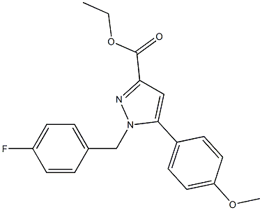 ETHYL 1-(4-FLUOROBENZYL)-5-(4-METHOXYPHENYL)-1H-PYRAZOLE-3-CARBOXYLATE Struktur