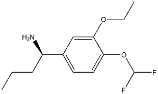 (1R)-1-[4-(DIFLUOROMETHOXY)-3-ETHOXYPHENYL]BUTYLAMINE Struktur