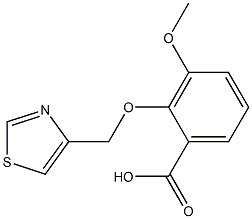 3-METHOXY-2-(1,3-THIAZOL-4-YLMETHOXY)BENZOIC ACID Struktur