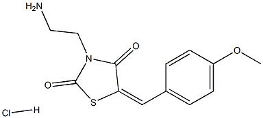 (5E)-3-(2-AMINOETHYL)-5-(4-METHOXYBENZYLIDENE)-1,3-THIAZOLIDINE-2,4-DIONE HYDROCHLORIDE Struktur