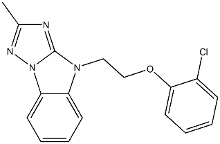 4-[2-(2-CHLOROPHENOXY)ETHYL]-2-METHYL-4H-[1,2,4]TRIAZOLO[1,5-A]BENZIMIDAZOLE Struktur