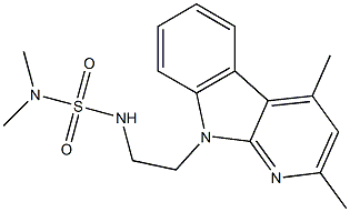N'-[2-(2,4-DIMETHYL-9H-PYRIDO[2,3-B]INDOL-9-YL)ETHYL]-N,N-DIMETHYLSULFAMIDE Struktur