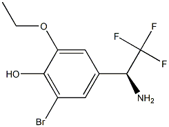 4-((1S)-1-AMINO-2,2,2-TRIFLUOROETHYL)-6-BROMO-2-ETHOXYPHENOL Struktur