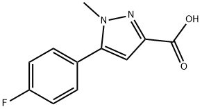 5-(4-FLUORO-PHENYL)-1-METHYL-1H-PYRAZOLE-3-CARBOXYLIC ACID Struktur