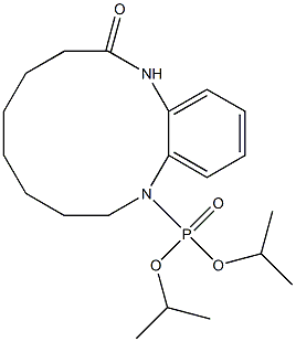 DIISOPROPYL (7,8,9,10,11,12,13,14-OCTAHYDRO-5H-5,14-DIAZABENZOCYCLODODECEN-6-ONE-14-YL)PHOSPHONATE Struktur
