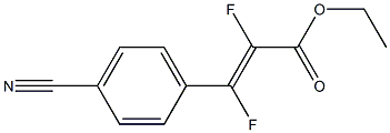 ETHYL (E)-3-(4-CYANOPHENYL)-2,3-DIFLUORO-2-PROPENOATE Struktur