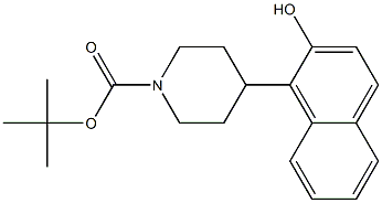 1-BOC-4-(2-HYDROXY-NAPHTHALEN-1-YL)-PIPERIDINE Struktur