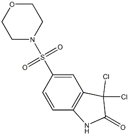 3,3-DICHLORO-5-(MORPHOLIN-4-YLSULFONYL)-1,3-DIHYDRO-2H-INDOL-2-ONE Struktur