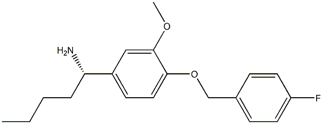(1S)-1-(4-[(4-FLUOROPHENYL)METHOXY]-3-METHOXYPHENYL)PENTYLAMINE Struktur