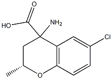(2R)-4-AMINO-6-CHLORO-2-METHYLCHROMAN-4-CARBOXYLIC ACID Struktur
