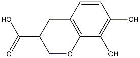 7,8-DIHYDROXYCHROMANE-3-CARBOXYLIC ACID Struktur
