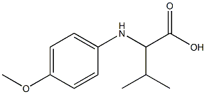 2-(4-METHOXY-PHENYLAMINO)-3-METHYL-BUTYRIC ACID Struktur