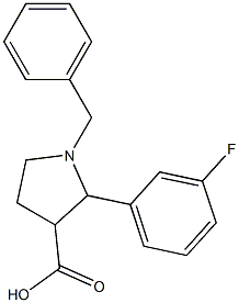 1-BENZYL-2-(3-FLUOROPHENYL)PYRROLIDINE-3-CARBOXYLIC ACID