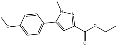 ETHYL 5-(4-METHOXYPHENYL)-1-METHYL-1H-PYRAZOLE-3-CARBOXYLATE Structure