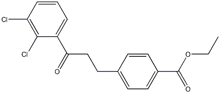 3-(4-CARBOETHOXYPHENYL)-2',3'-DICHLOROPROPIOPHENONE Struktur