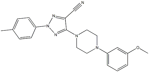 5-[4-(3-METHOXYPHENYL)PIPERAZIN-1-YL]-2-(4-METHYLPHENYL)-2H-1,2,3-TRIAZOLE-4-CARBONITRILE Struktur