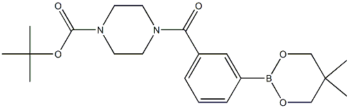 TERT-BUTYL 4-[3-(5,5-DIMETHYL-1,3,2-DIOXABORINAN-2-YL)BENZOYL]PIPERAZINE-1-CARBOXYLATE Structure